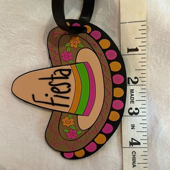 Luggage Tag Silicone Sombrero Mexico Festival Summer Beach - Picture 4 of 6